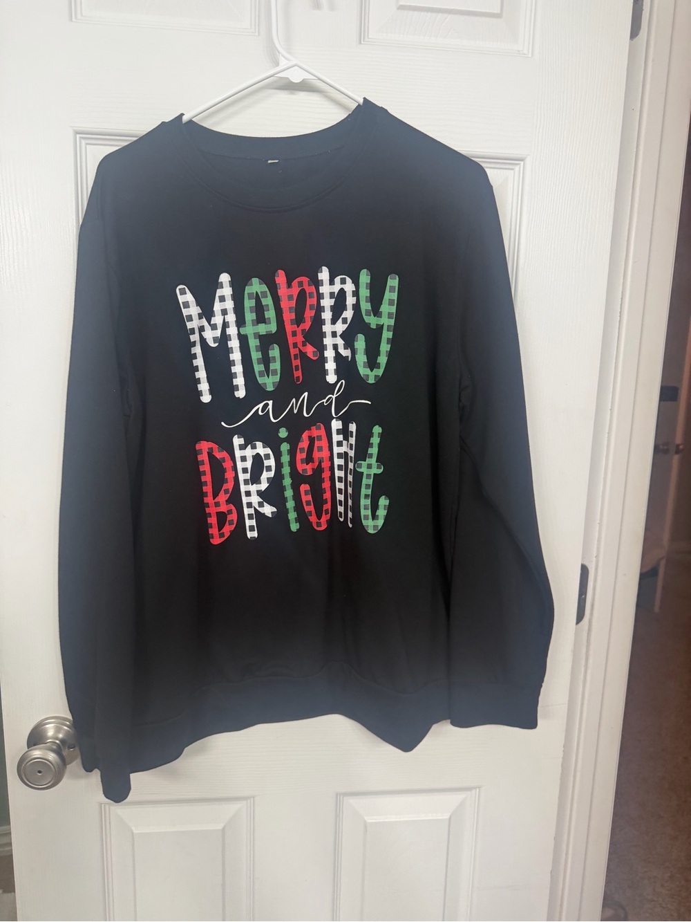Black Women's 'Merry and Bright' Graphic Sweatshirt